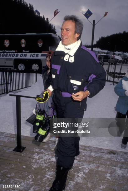 Clint Eastwood during Celebrity Sports Invitational - January 10, 1991 at The Fairmont Banff Springs Resort in Banff, Canada.