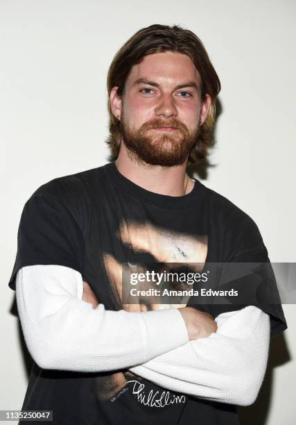 Actor Jake Weary attends the "Finding Steve McQueen" Los Angeles special screening and Q&A at ArcLight Hollywood on March 11, 2019 in Hollywood,...