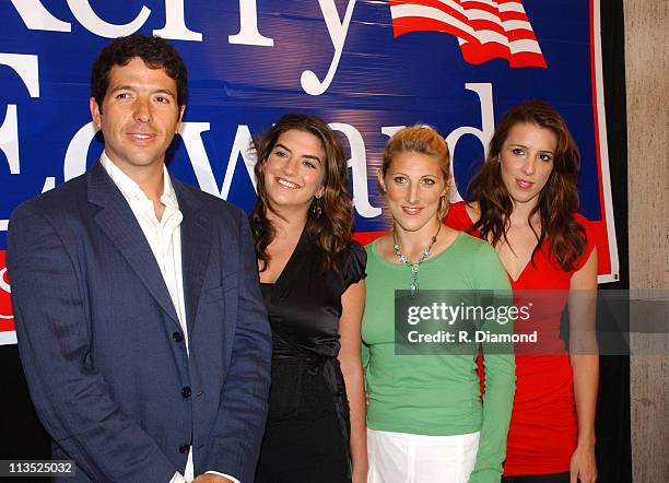 Andre Heinz, son of Teresa Heinz, Cate Edwards, daughter of John Edwards, and Vanessa and Alexandra Kerry, daughters of Senator John Kerry