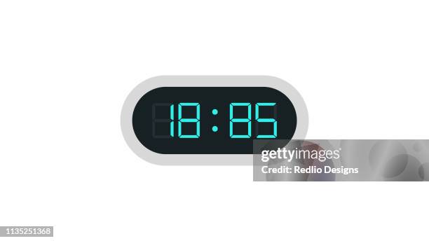 ilustrações, clipart, desenhos animados e ícones de ícone do pulso de disparo de digitas - digital clock