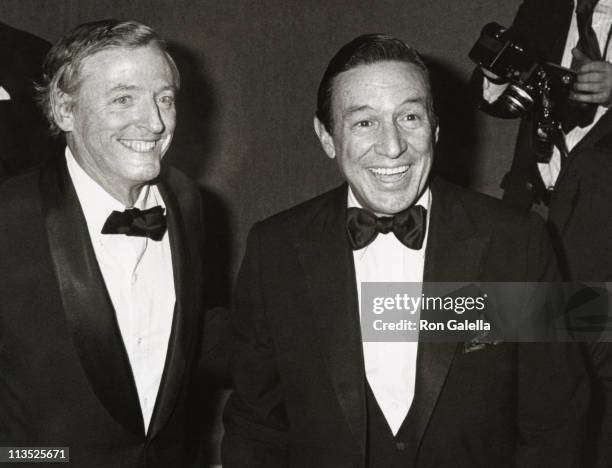 William F. Buckley Jr. And Mike Wallace during Friars Club Testimonial Dinner Honoring Henry Kissinger at Waldorf Astoria Hotel in New York City, New...