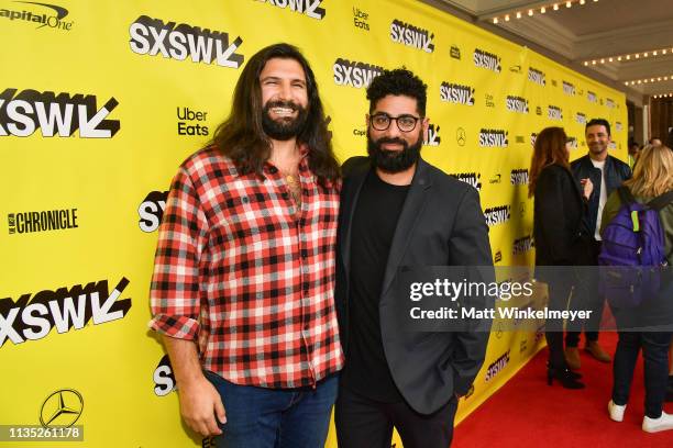 Kayvan Novak and Mousa Kraish attend the "The Day Shall Come" Premiere 2019 SXSW Conference and Festivals at Paramount Theatre on March 11, 2019 in...