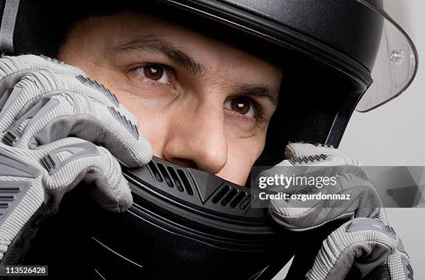 motorcyclist - helmet stock pictures, royalty-free photos & images