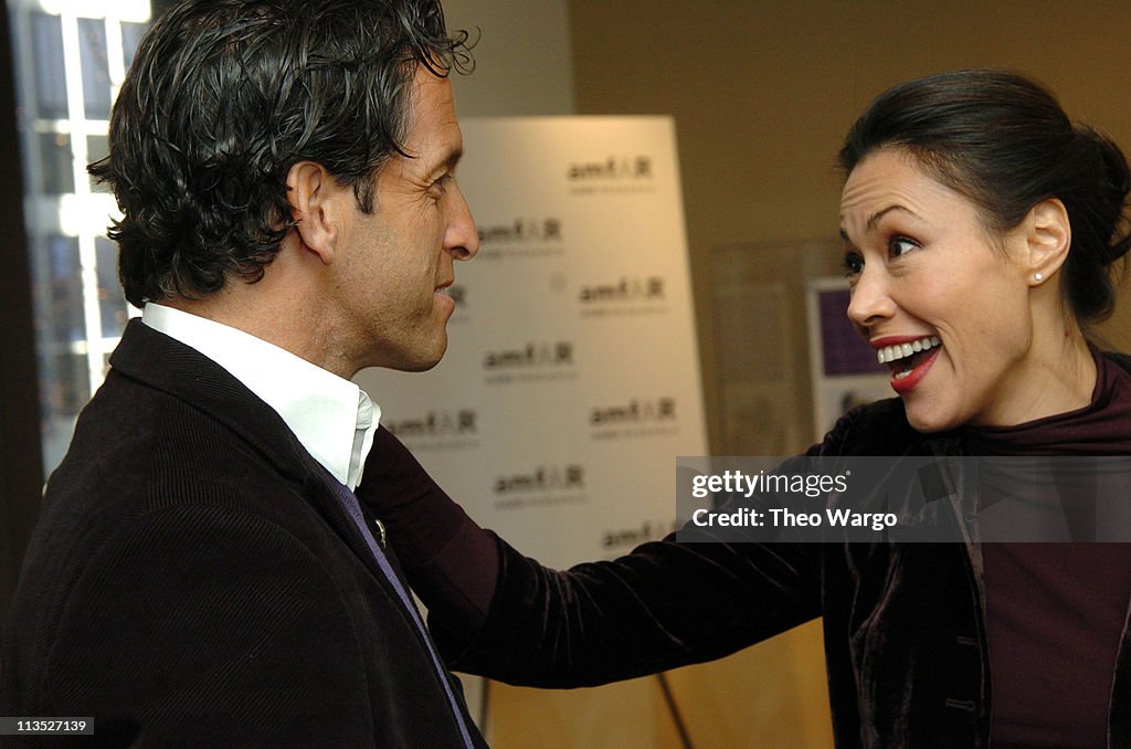 Dr. Mathilde Krim, amfAR's Founding National Chairman, Greets Kenneth Cole, Chairman of the Board of amfAR