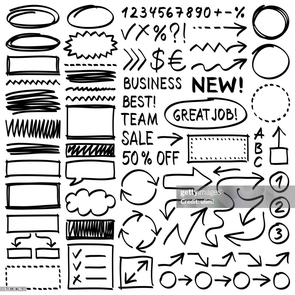 Doodle design elements