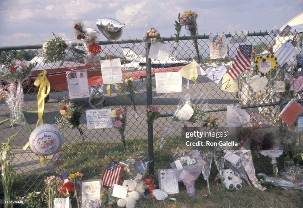 Tributes To John Kennedy Jr., Carolyn Bessette, and Lauren Bessette at Essex County Airport
