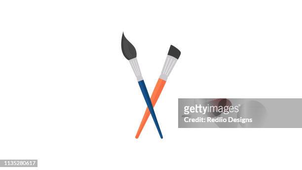 ilustrações de stock, clip art, desenhos animados e ícones de paint brush icon - ocupação artística