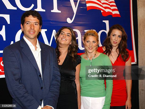 Andre Heinz, son of Teresa Heinz, Cate Edwards, daughter of John Edwards, and Vanessa and Alexandra Kerry, daughters of Senator John Kerry