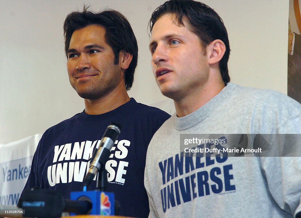 Johnny Damon and Bubba Crosby Attend the Celebration of Yankees Universe Day - May 16, 2006