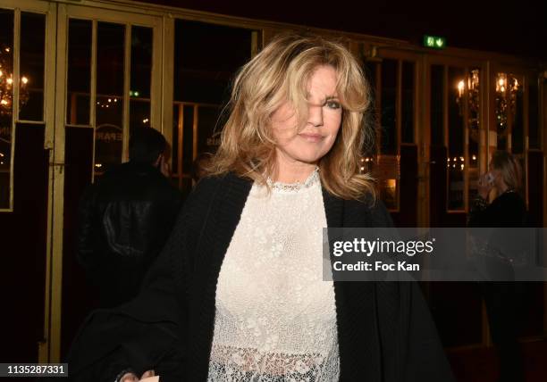 Natacha Amal attends Daniele Gilbert et Les Idoles de Midi Premiere Photocall at Casino de Paris on March 11, Paris, France.