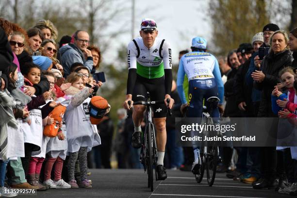Start / Julien Vermote of Belgium and Team Dimension Data / Fans / Public / during the 77th Paris - Nice 2019, Stage 3 a 200km stage from Cepoy to...