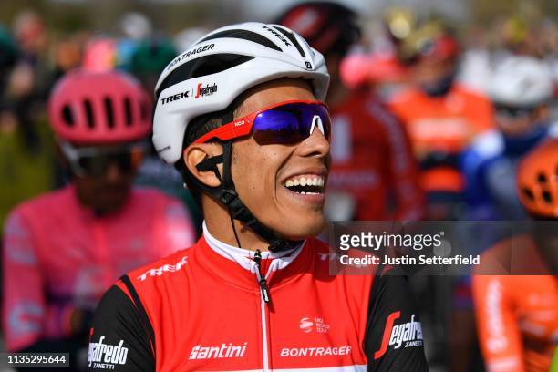 Start / Jarlinson Pantano of Colombia and Team Trek-Segafredo / during the 77th Paris - Nice 2019, Stage 3 a 200km stage from Cepoy to Moulins-Yzeure...