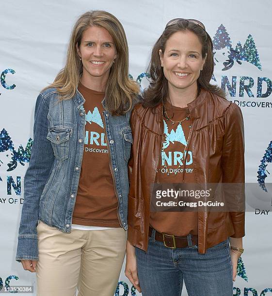 Colleen Bell and Elizabeth Wiatt during NRDC Day Of Discovery Fair - Arrivals at Wadsworth Theater Grounds in Westwood, California, United States.