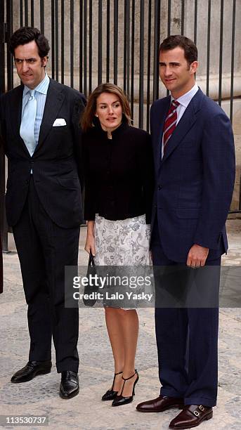 Jaime de Marichalar, Felipe of Spain and Letizia Ortiz