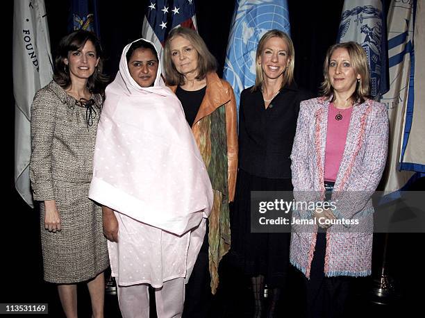 Cindi Leive, Mukhtar Mai, Gloria Steinem, Lisa Alter, Co-founder and President of Girls Learn International, Inc and Diane Rosen