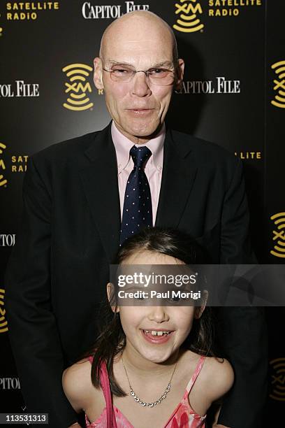 James Carville and Emma Carville at the launch of XM Radio's new sport show 60/20 hosted by Capitol File Magazine and XM Radio