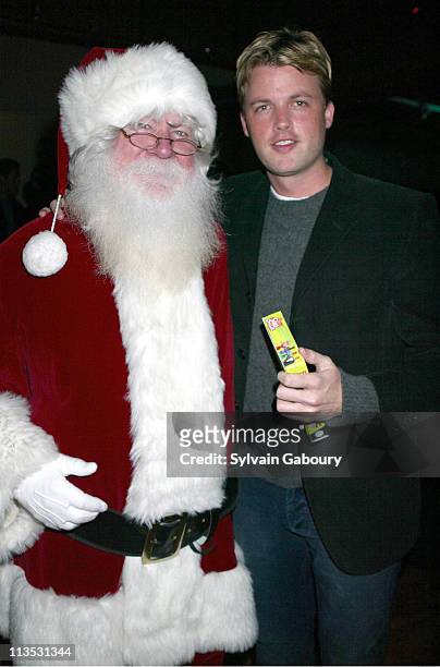 Santa Claus, Brian McFayden during Launch Party for Sims Online at Altman Building in New York, New York, United States.
