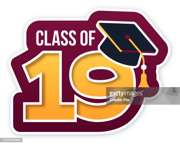 class of 2019 congratulations graduate - maroon graduation stock illustrations