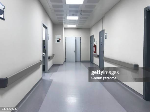 hospital corridor - general view stock pictures, royalty-free photos & images