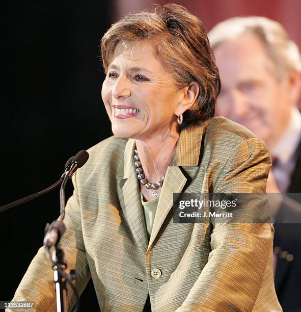 Senator Barbara Boxer during The Red Hot Chili Peppers Perform as the Democrats Rally to "Take Back The Senate" at Bergamot Station in Santa Monica,...