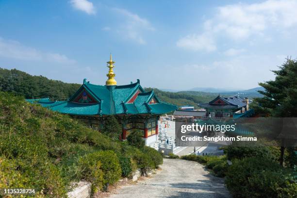 temple roof in south korea. - yongin stock pictures, royalty-free photos & images
