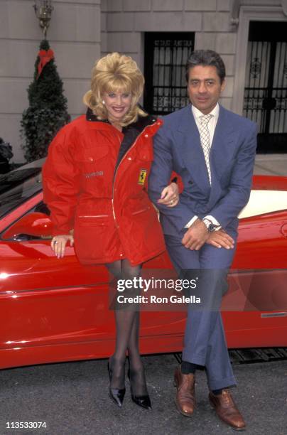 Ivana Trump and Roffredo Gaetani during Ivana Trump Receives Her Customized Ferrari 355 Spider at Ivana Trump's New York City Home in New York City,...