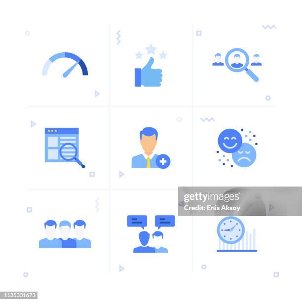 user experience icon set - convenience vector stock illustrations