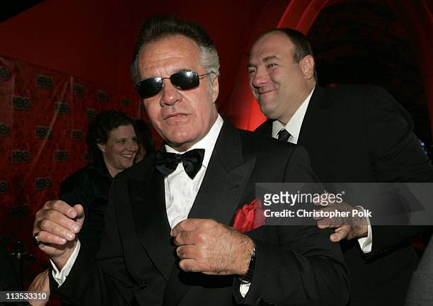 Tony Sirico and James Gandolfini during The 56th Annual Primetime Emmy Awards - HBO After Party in Beverly Hills, California, United States.