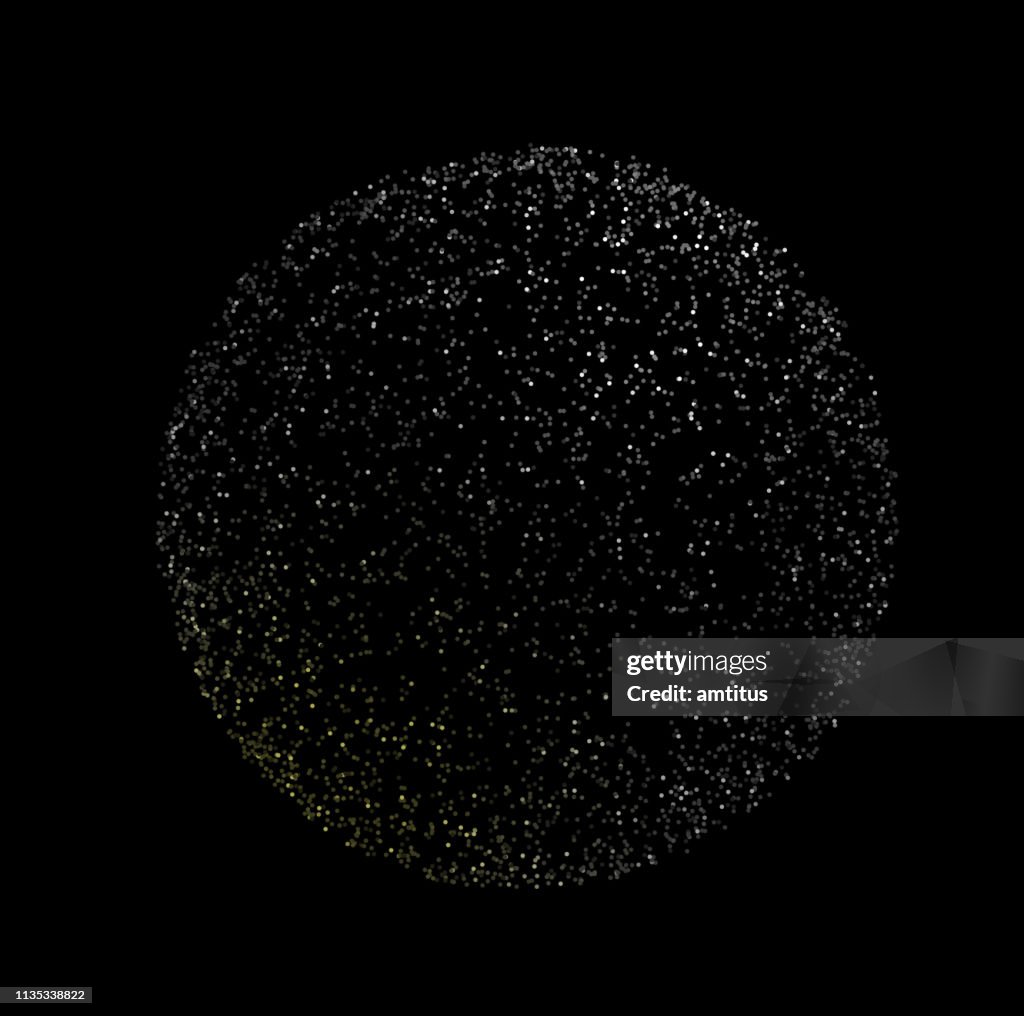 Globo de partículas denso