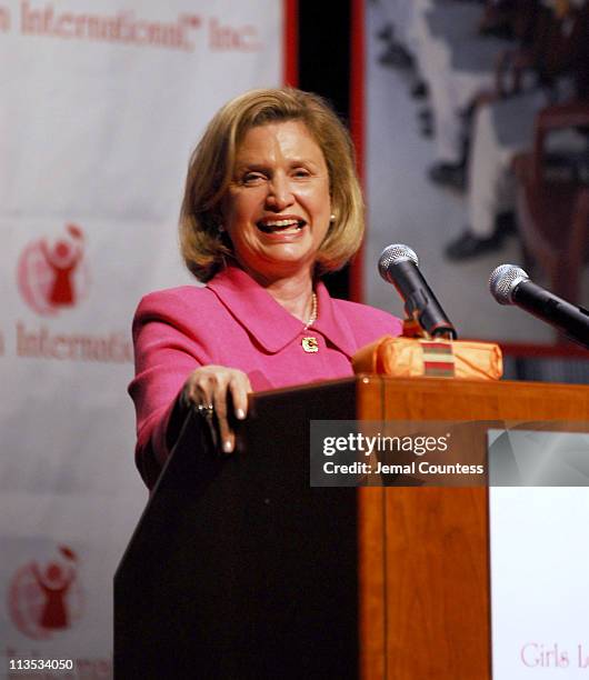 Representative Carolyn B. Maloney during Girls Learn International Summit 2006 at John Jay School of Criminal Justice in New York City, New York,...