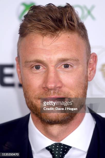 Andrew Flintoff attends the 2019 'TRIC Awards' held at The Grosvenor House Hotel on March 12, 2019 in London, England.