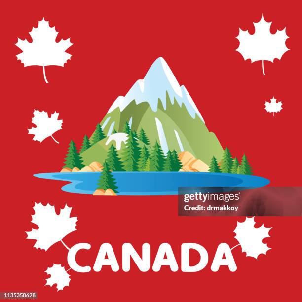 canada mountains - banff stock illustrations