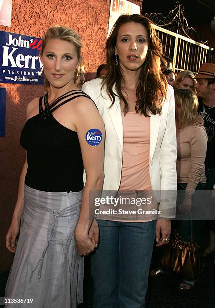 Vanessa Kerry and Alexandra Kerry during Hollywood Gathers To Celebrate Presidential Candidate John Kerry at The Music Box Henry Fonda Theater in...