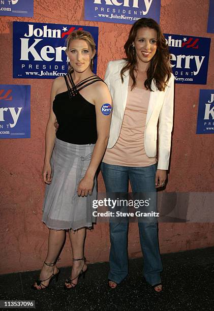 Vanessa Kerry and Alexandra Kerry during Hollywood Gathers To Celebrate Presidential Candidate John Kerry at The Music Box Henry Fonda Theater in...