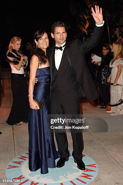 Eric Bana and Rebecca Gleeson during 2006 Vanity Fair Oscar Party at Morton's in West Hollywood, California, United States.