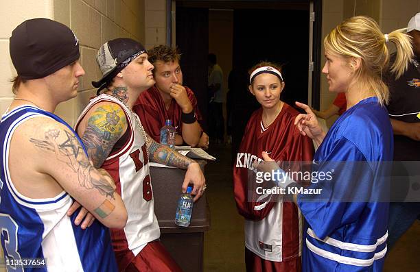 Benji Madden and Joel Madden of Good Charlotte, Lance Bass, Beverley Mitchell and Cameron Diaz