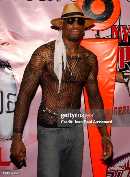 Dennis Rodman during Lingerie Bowl III National Kick Off Party at Cabana Club in Hollywood, California, United States.