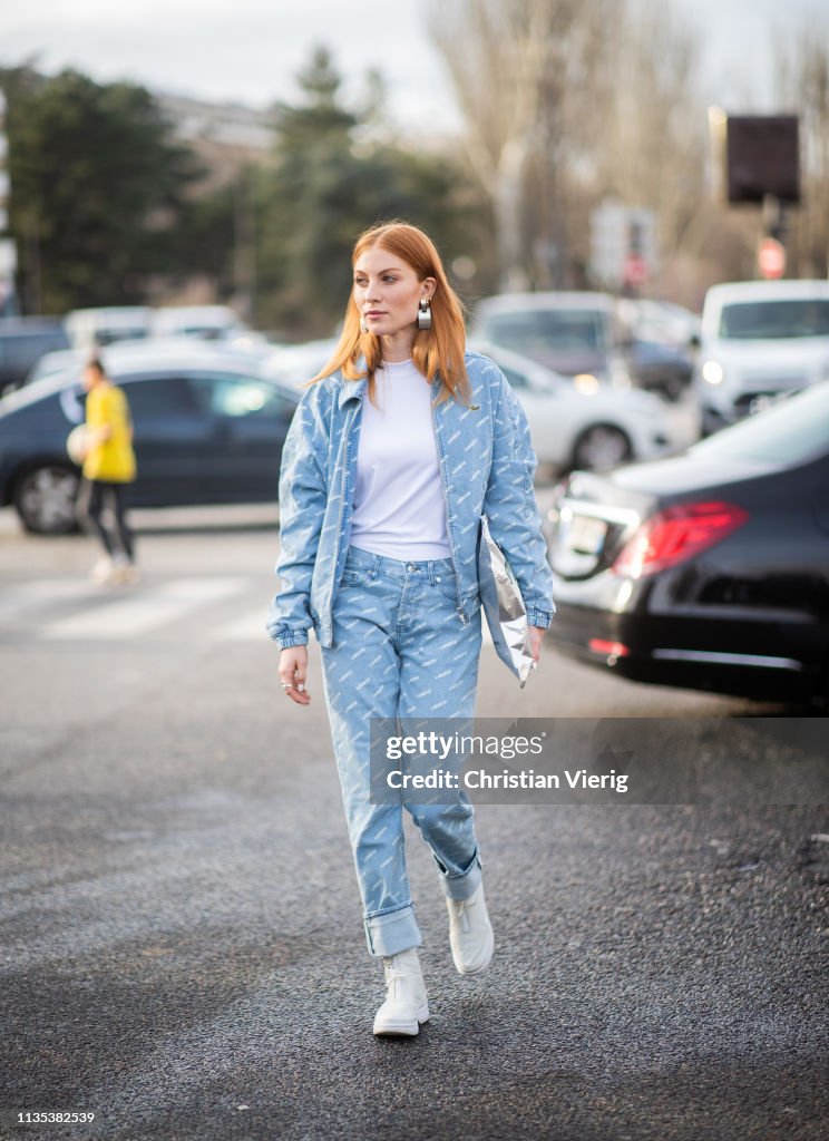 Street Style - Paris Fashion Week Womenswear Fall/Winter 2019/2020 : Day Nine