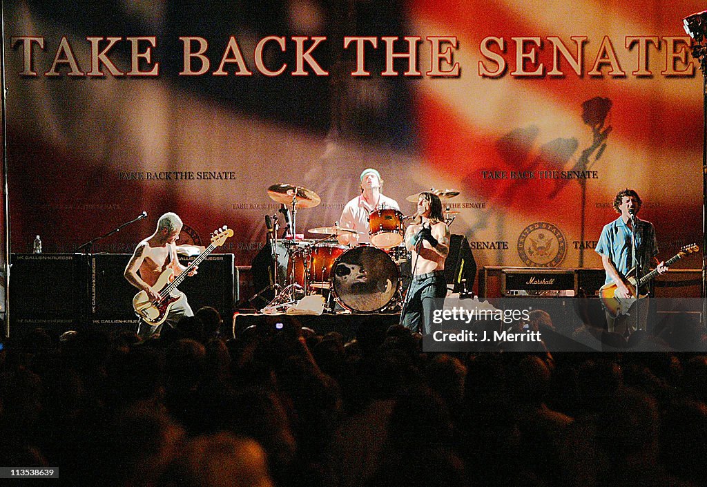 The Red Hot Chili Peppers Perform as the Democrats Rally to "Take Back The Senate"
