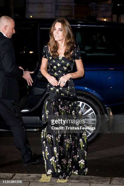 The Duchess of Cambridge attends the Portrait Gala at National Portrait Gallery on March 12, 2019 in London, England.