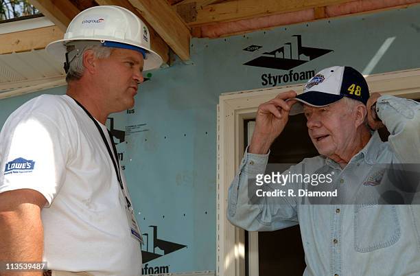 Former President Jimmy Carter and Robert A. Niblock, chairman/CEO of Lowes