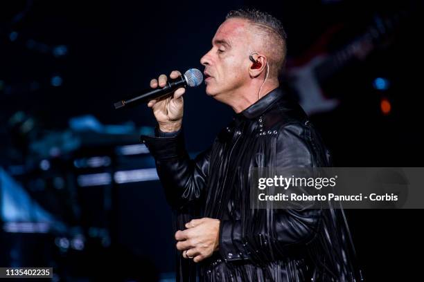 Eros Ramazzotti Performs in Concert on March 12, 2019 in Rome, Italy.