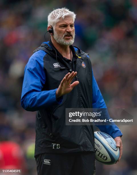 Bath Rugby's Head Coach Todd Blackadder during the Gallagher Premiership Rugby match between Bath Rugby and Bristol Bears at Twickenham Stadium on...