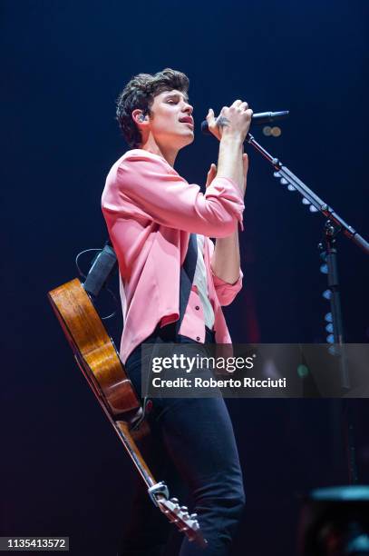 Shawn Mendes performs onstage at The SSE Hydro on April 6, 2019 in Glasgow, Scotland.