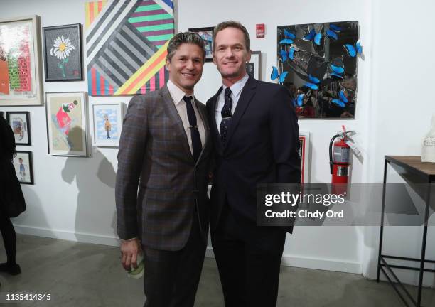 David Burtka and Neil Patrick Harris attend the 2019 Chefs For Kids' Cancer at Metropolitan Pavilion Metro West on March 12, 2019 in New York City.