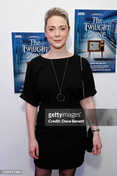 Lauren O'Neill attends the press night after party for "The Twilight Zone" at The h Club on March 12, 2019 in London, England.