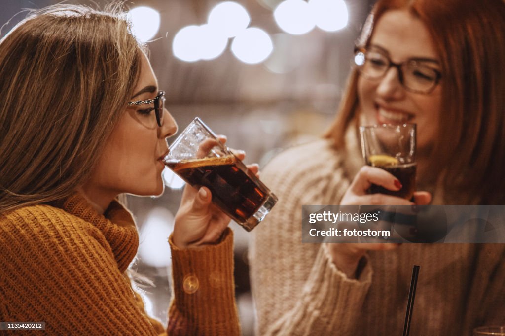 Women drinking coke