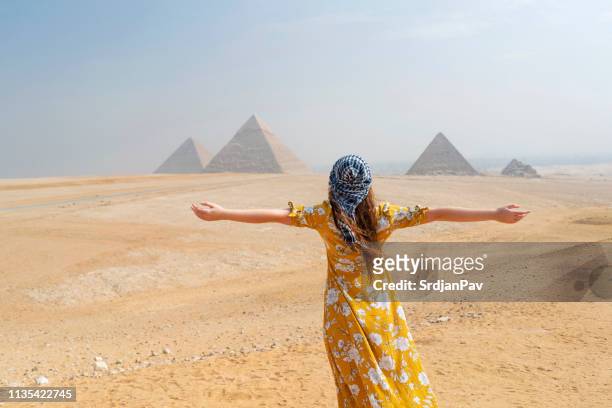 a trip to remember - gizeh piramides imagens e fotografias de stock