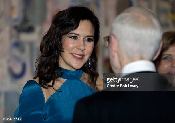 Mary, Crown Princess of Denmark arrives for a Gala Dinner at the Museum of Fine Arts on March 12, 2019 in Houston, Texas.