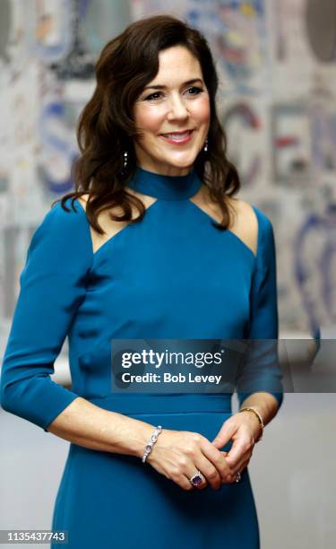 Mary, Crown Princess of Denmark arrives for a Gala Dinner at the Museum of Fine Arts on March 12, 2019 in Houston, Texas.